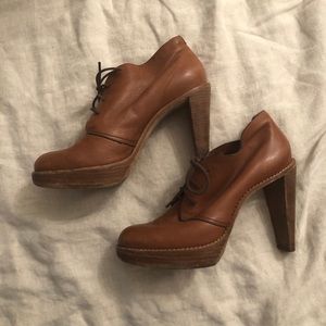 Cole Haan tan platform booties size 7.5
